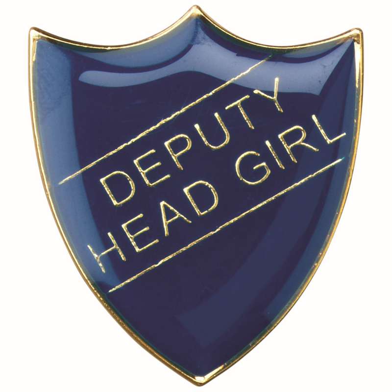 SCHOOL SHIELD BADGE (DEPUTY HEAD GIRL) BLUE – 1.25in