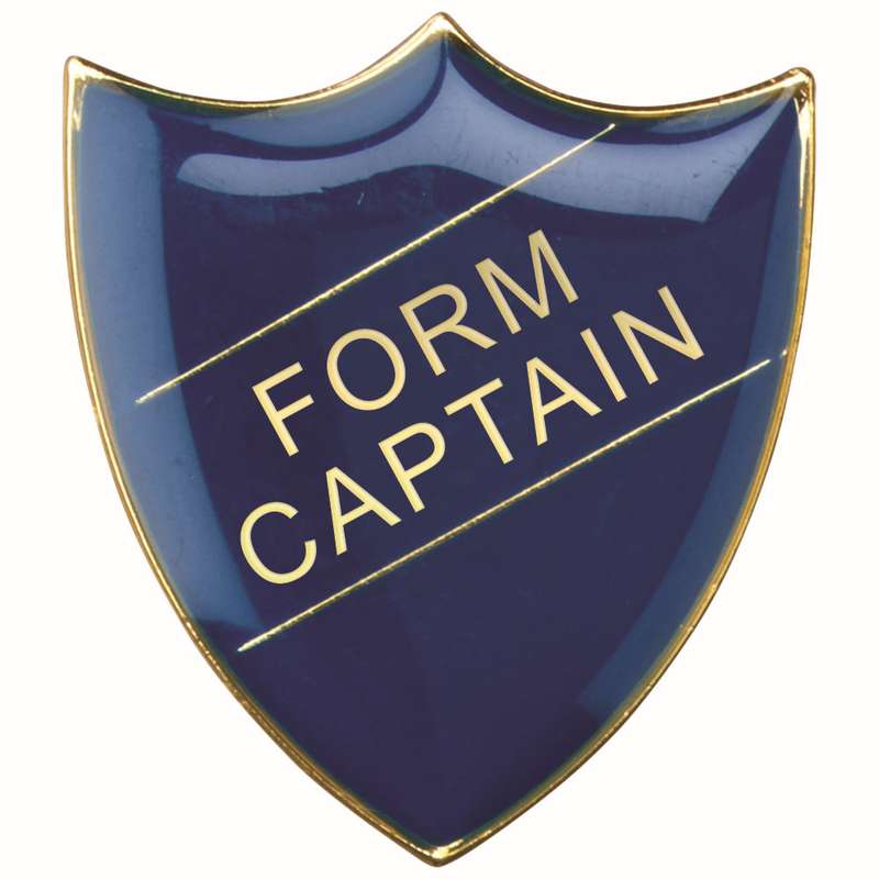 SCHOOL SHIELD BADGE (FORM CAPTAIN) BLUE – 1.25in