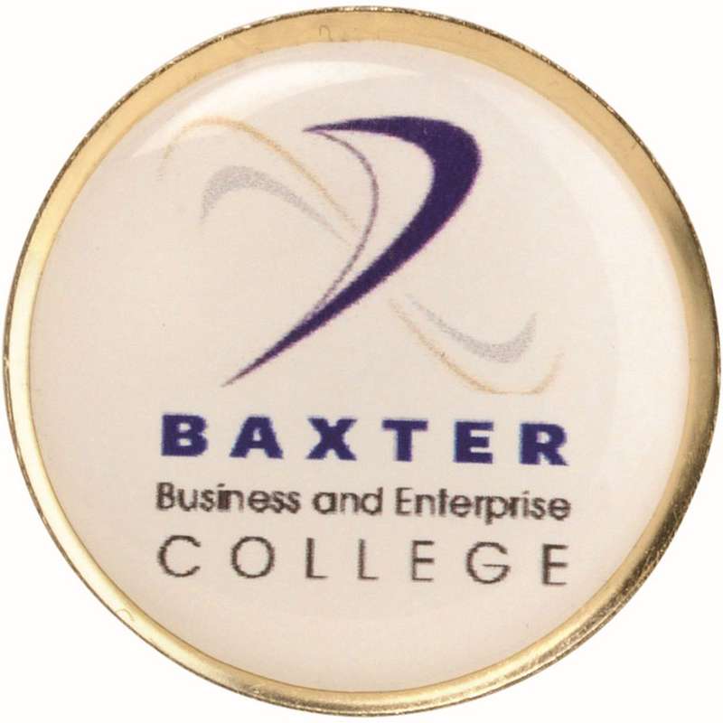 ALUMINIUM BADGE GOLD (1in CENTRE) – 1.125in