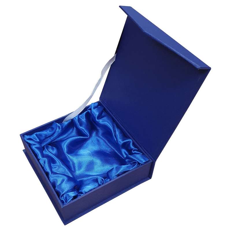 BLUE PRESENTATION BOX FOR SALVERS – 110 x 110 x 35mm (FITS 4in SALVER)