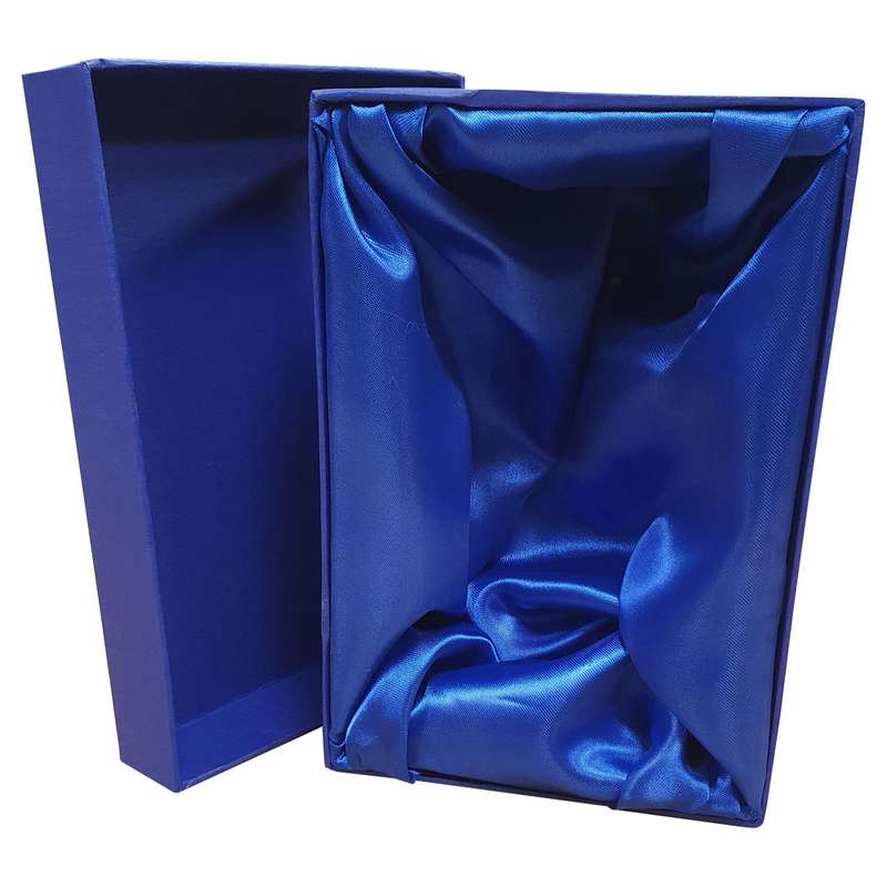 BLUE PRESENTATION BOX FITS 1 WINE OR 2 WHISKEY OR 2 BRANDY – 218 x 148 x 100mm