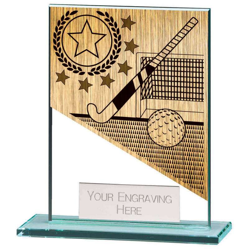 Mustang Hockey Jade Glass Award