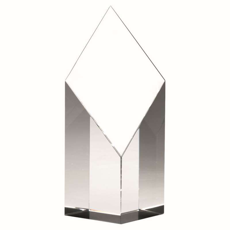 CLEAR GLASS DIAMOND COLUMN – 4in