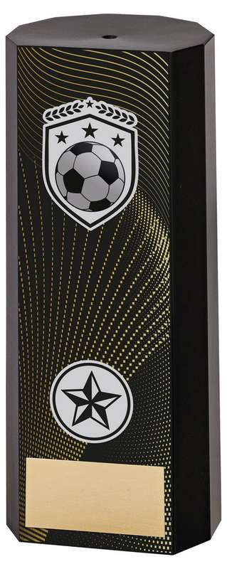BLACK PLASTIC FILLED COLUMN FOOTBALL (1in CEN) – 6in