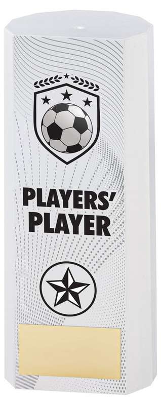 WHITE PLASTIC FILLED COLUMN FOOTBALL PLAYERS PLAYER (1in CEN) – 6in