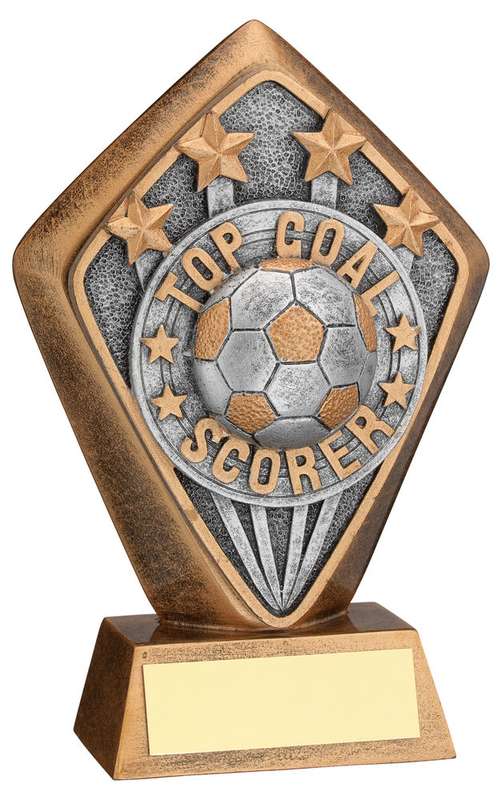BRZ/GOLD DIAMOND HOLDER WITH TOP GOAL SCORER DISC AND PLATE – 5.25in