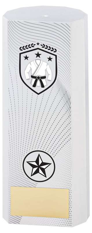 WHITE PLASTIC FILLED COLUMN MARTIAL ARTS (1in CEN) - 6in