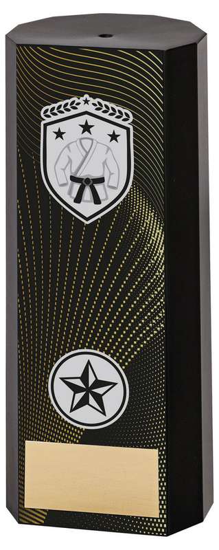 BLACK PLASTIC FILLED COLUMN MARTIAL ARTS (1in CEN) – 6in