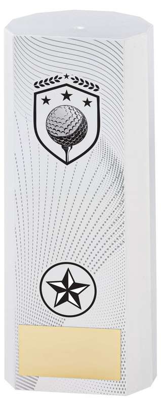 WHITE PLASTIC FILLED COLUMN GOLF (1in CEN) – 6in