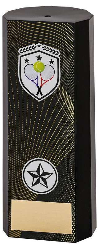 BLACK PLASTIC FILLED COLUMN TENNIS (1in CEN) – 6in