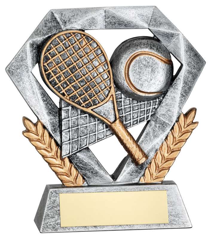 PEW/GOLD TENNIS MINI DIAMOND WITH PLATE – 4in