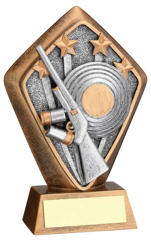 BRZ/GOLD DIAMOND HOLDER WITH SHOOTING DISC WITH PLATE – 5.25in