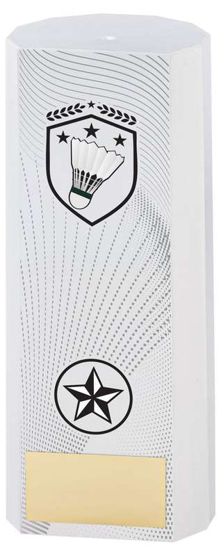 WHITE PLASTIC FILLED COLUMN BADMINTON (1in CEN) – 6in