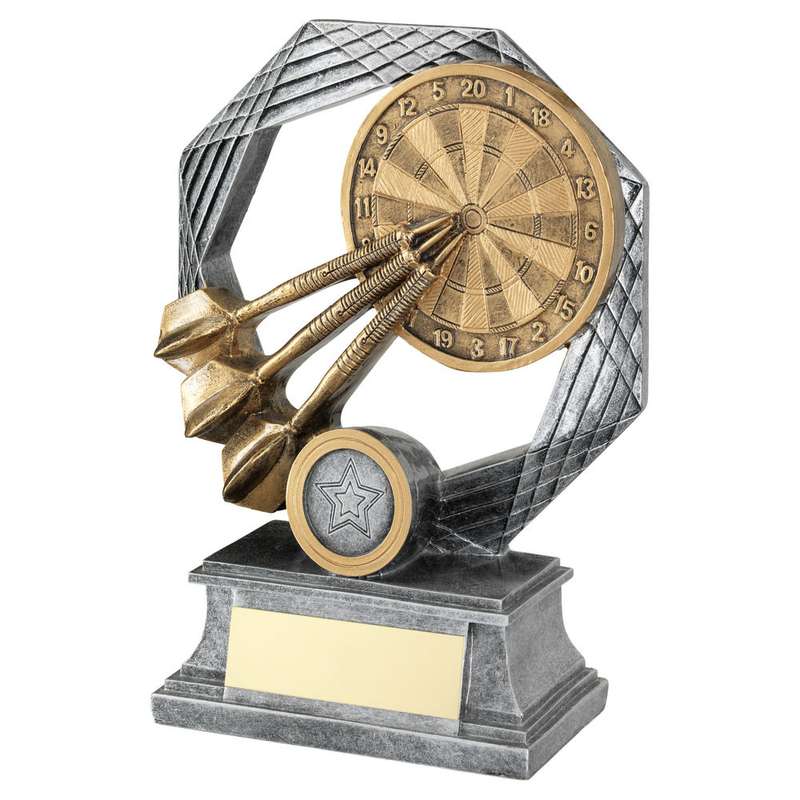 BRZ/GOLD/PEW DARTS OCTAGON SERIES WITH CENTRE (1in CENTRE) – 5in