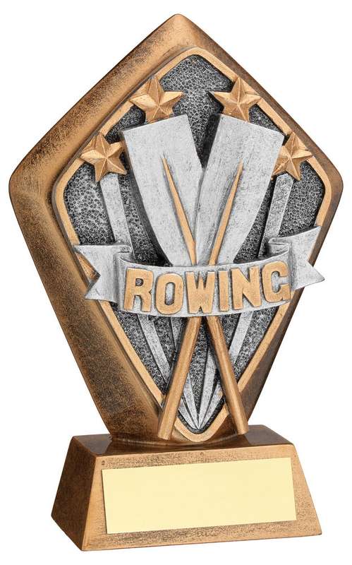 BRZ/GOLD DIAMOND HOLDER WITH ROWING DISC WITH PLATE – 5.25in