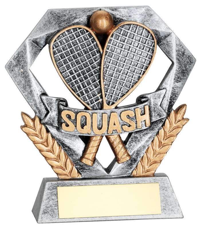 PEW/GOLD SQUASH MINI DIAMOND WITH PLATE – 4in