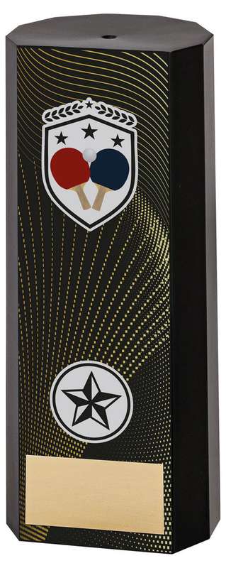 BLACK PLASTIC FILLED COLUMN TABLE TENNIS (1in CEN) – 6in