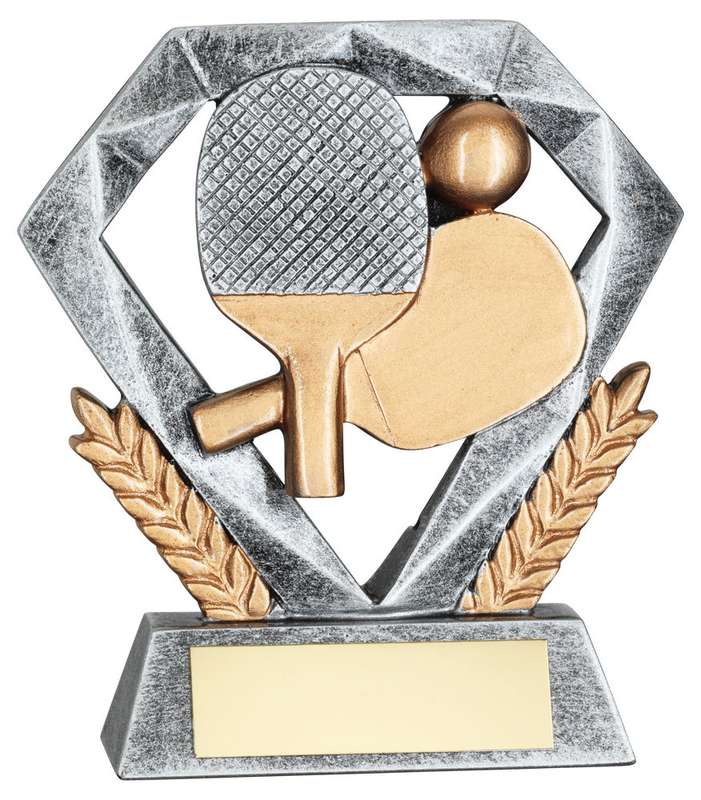 PEW/GOLD TABLE TENNIS MINI DIAMOND WITH PLATE – 4in