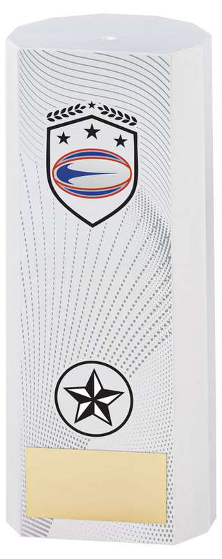 WHITE PLASTIC FILLED COLUMN RUGBY (1in CEN) – 6in