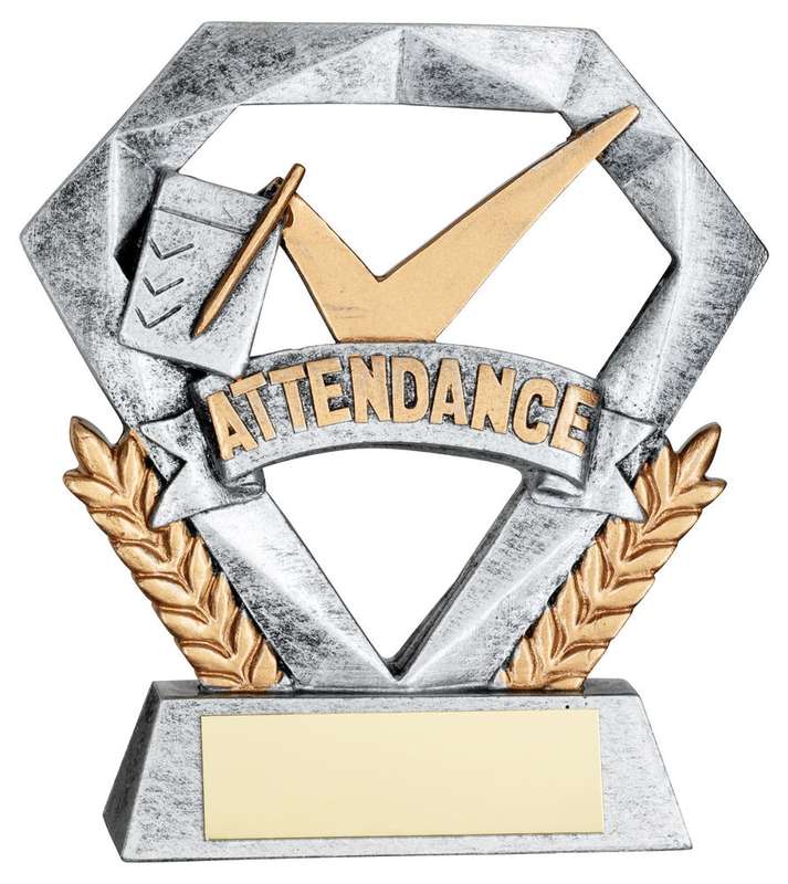 PEW/GOLD ATTENDANCE MINI DIAMOND WITH PLATE – 4in