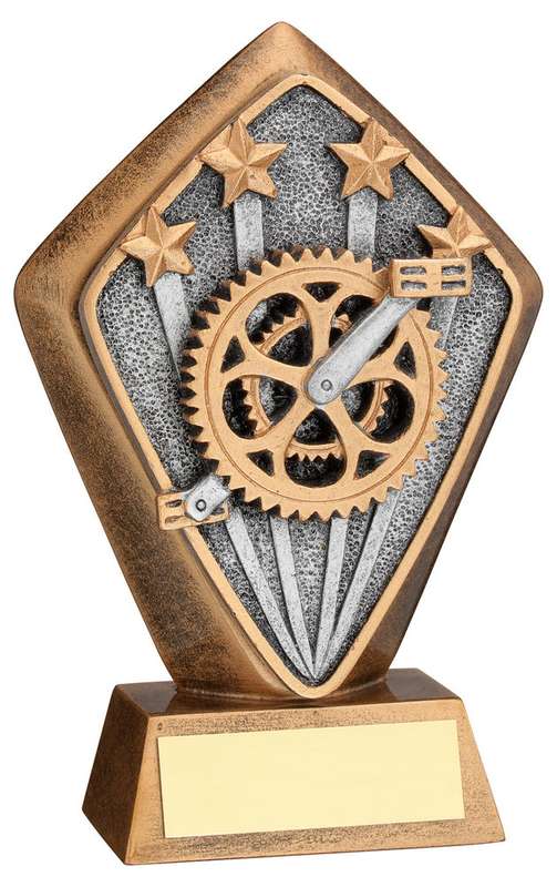 BRZ/GOLD DIAMOND HOLDER WITH CYCLING DISC WITH PLATE – 5.25in