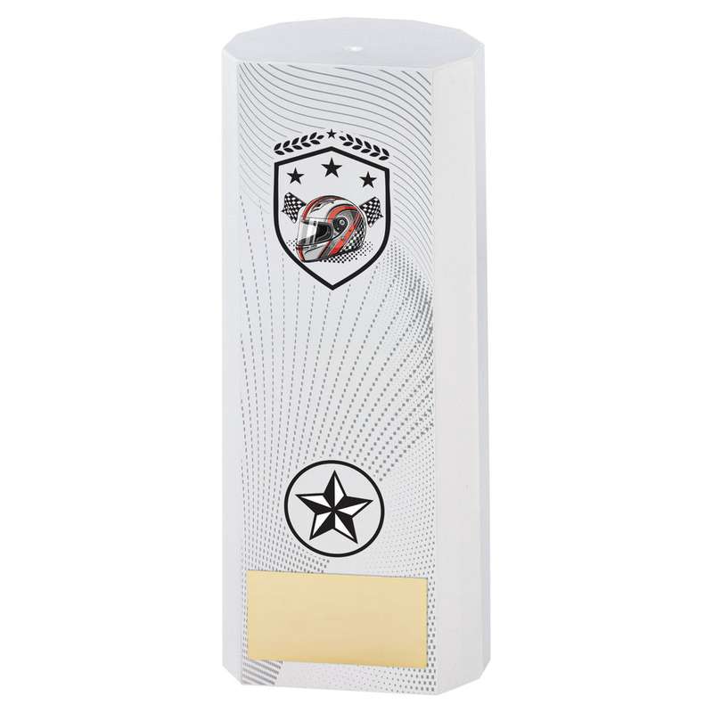 WHITE PLASTIC FILLED COLUMN MOTOR SPORT (1in CEN) – 6in