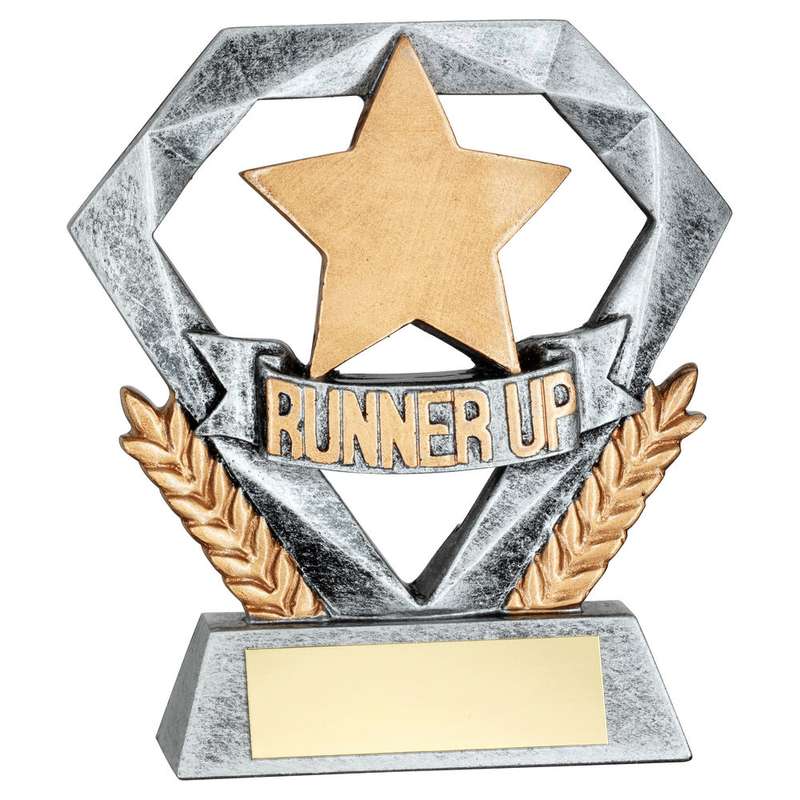 PEW/GOLD RUNNER UP MINI DIAMOND WITH PLATE – 4in