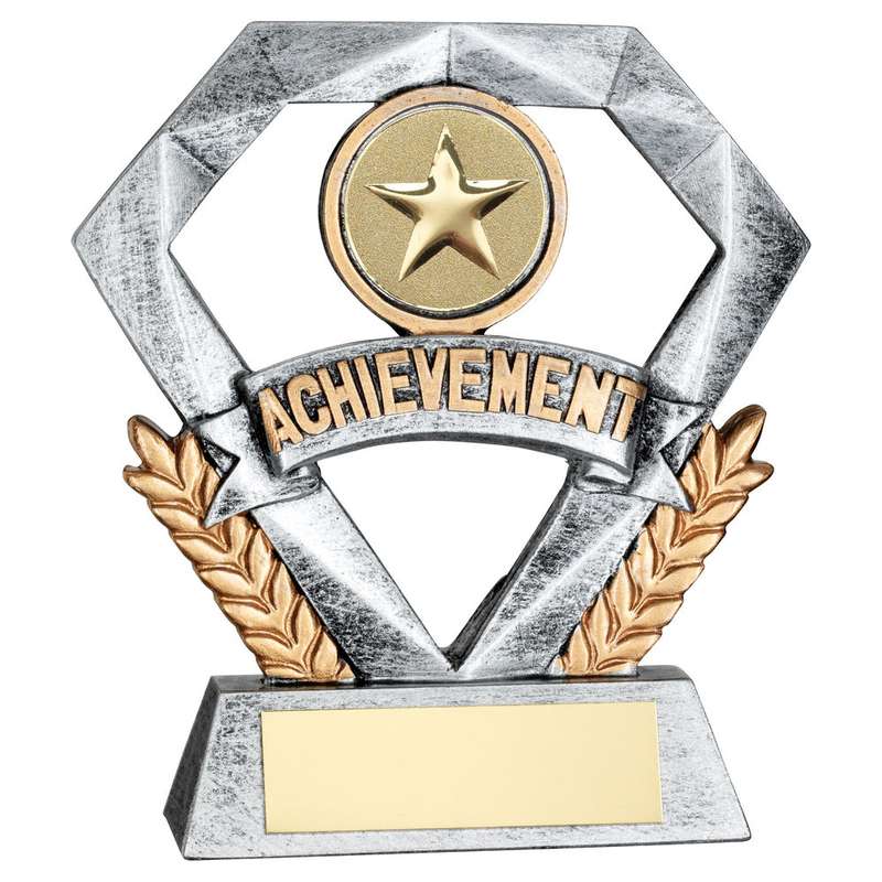 PEW/GOLD ACHIEVEMENT MINI DIAMOND WITH PLATE (1in CEN) – 4in