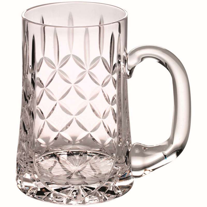 GLASS TANKARD 610ML BLANK PANEL - 5.5in