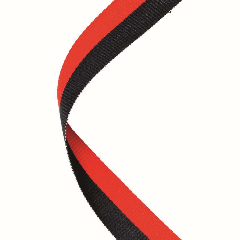 MEDAL RIBBON BLACK/RED – 30 X 0.875in