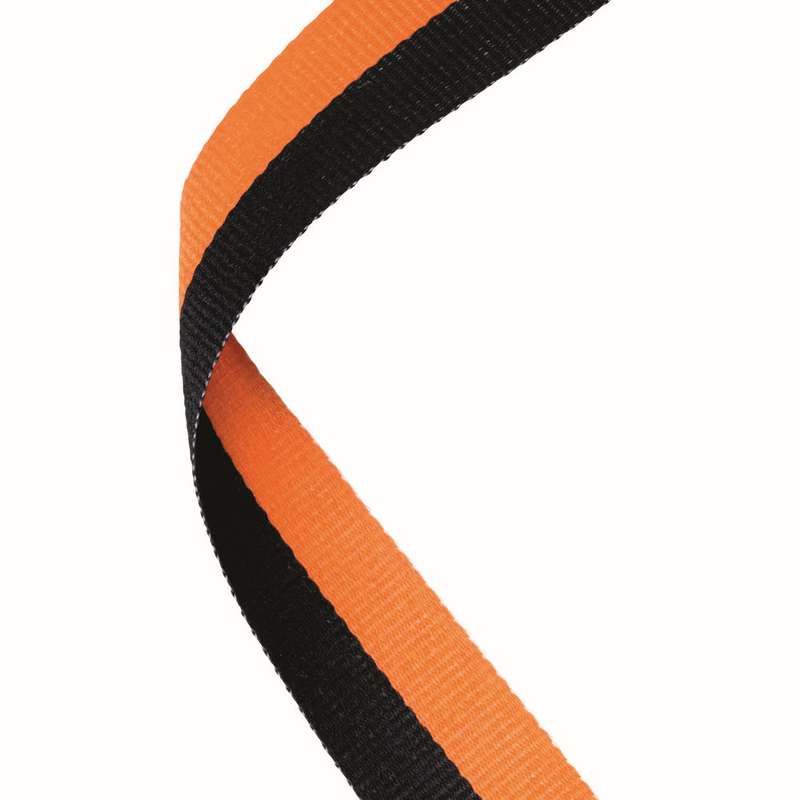 MEDAL RIBBON BLACK/ORANGE – 30 X 0.875in