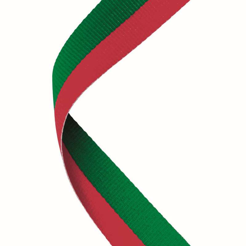 MEDAL RIBBON RED/GREEN – 30 X 0.875in