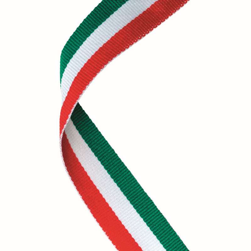 MEDAL RIBBON GREEN/WHITE/RED – 30 X 0.875in