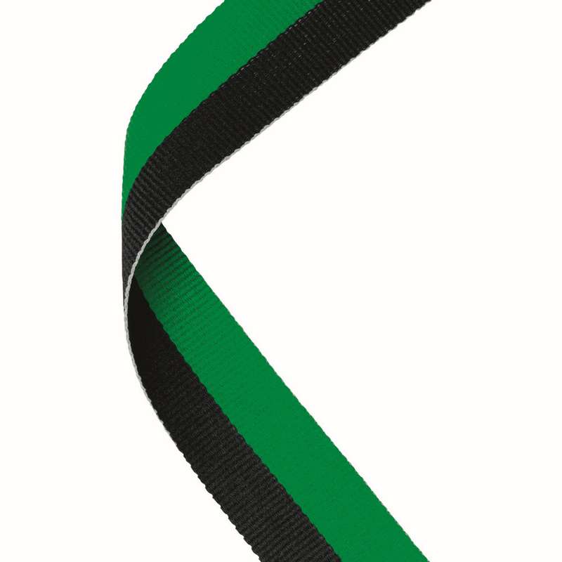 MEDAL RIBBON GREEN/BLACK – 30 X 0.875in