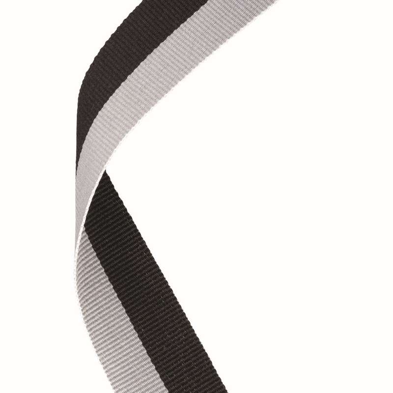 MEDAL RIBBON BLACK/GREY – 30 X 0.875in