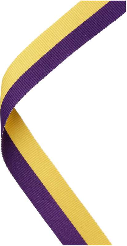 MEDAL RIBBON PURPLE/YELLOW – 30 X 0.875in