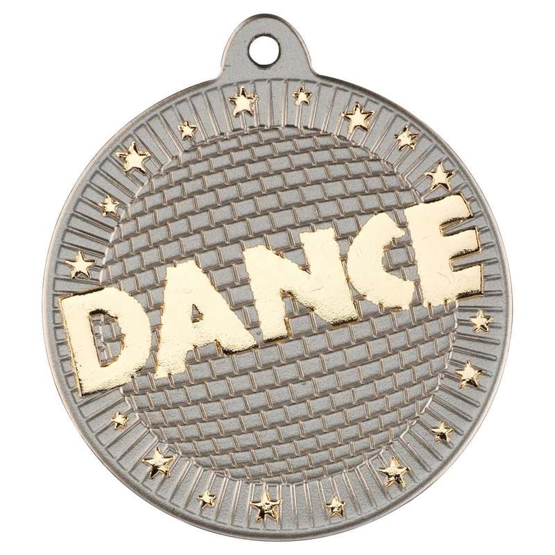 DANCE TWO COLOUR MEDAL MATT SILVER/BRONZE – 2in
