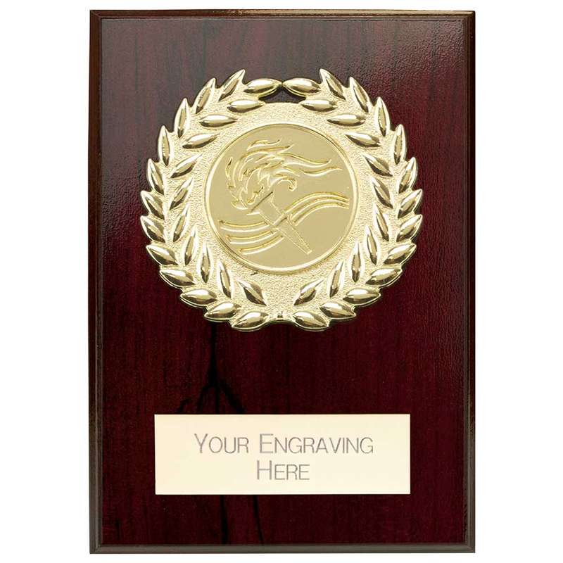 Reward Wreath Plaque Cracked Cherry