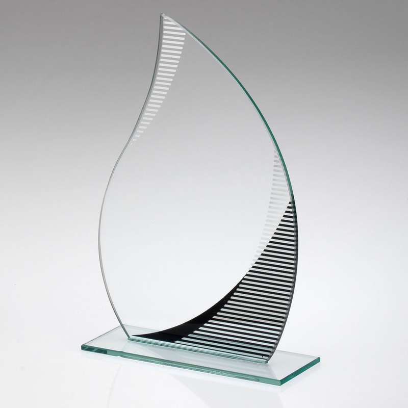 JADE GLASS FLAME WITH SILVER/BLACK DETAIL (4mm THICK) – 6.5in