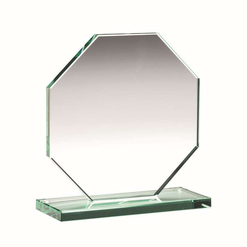 JADE GLASS OCTAGON PLAQUE (10mm THICKNESS) – 4in